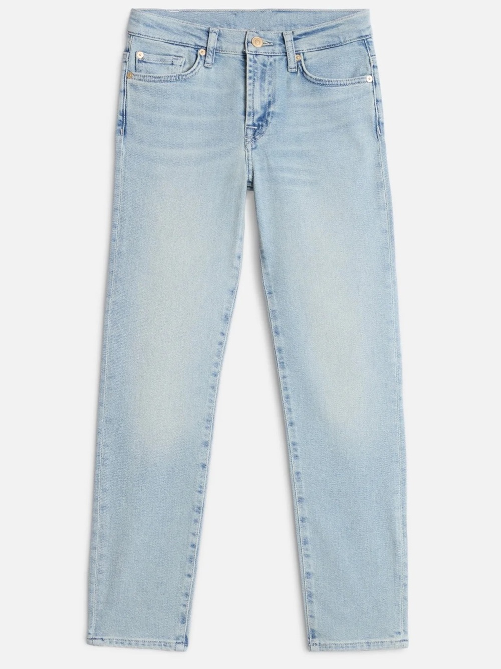7 For All Mankind Light Wash Easy Straight Denim Jeans in Size 26